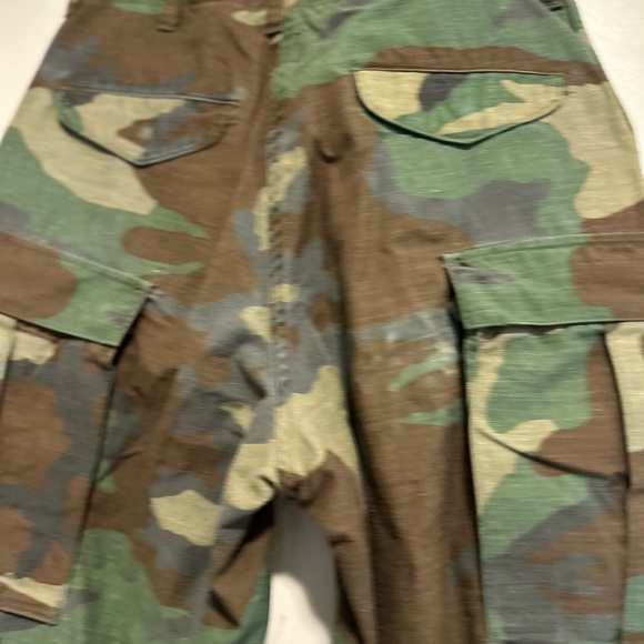 Vintage 80's Era USGI Woodland BDU Camouflage Combat Pants Trouser Wide Leg - Picture 15 of 16